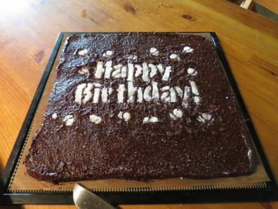'Brownie' de cumpleaños